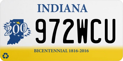 IN license plate 972WCU