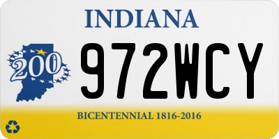 IN license plate 972WCY