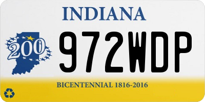 IN license plate 972WDP
