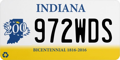 IN license plate 972WDS