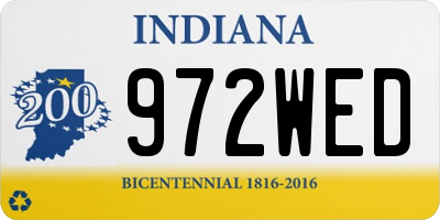IN license plate 972WED