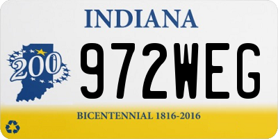 IN license plate 972WEG