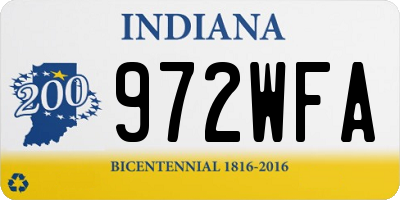 IN license plate 972WFA