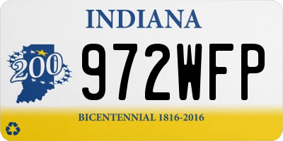IN license plate 972WFP