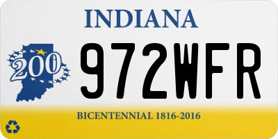 IN license plate 972WFR