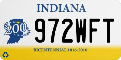 IN license plate 972WFT