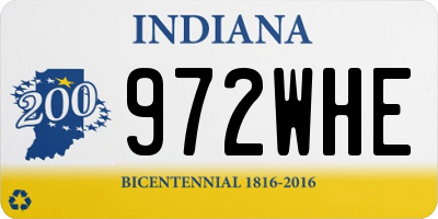 IN license plate 972WHE