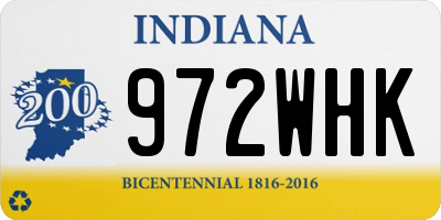 IN license plate 972WHK
