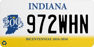 IN license plate 972WHN