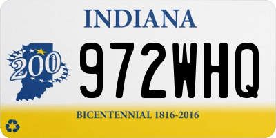 IN license plate 972WHQ
