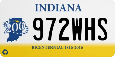 IN license plate 972WHS