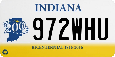 IN license plate 972WHU