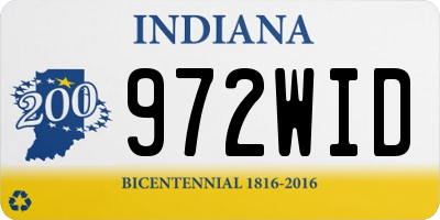 IN license plate 972WID