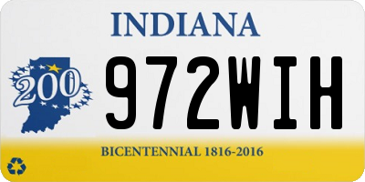 IN license plate 972WIH