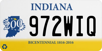 IN license plate 972WIQ