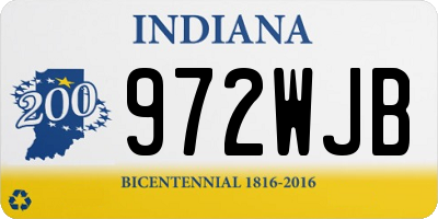 IN license plate 972WJB