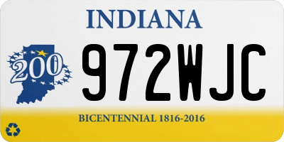 IN license plate 972WJC