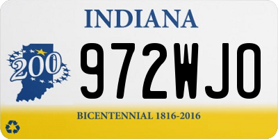 IN license plate 972WJO