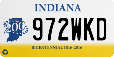 IN license plate 972WKD