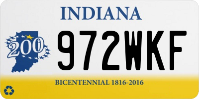 IN license plate 972WKF
