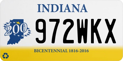 IN license plate 972WKX
