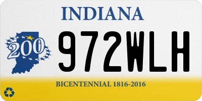 IN license plate 972WLH