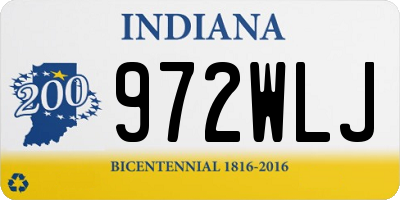 IN license plate 972WLJ
