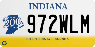 IN license plate 972WLM