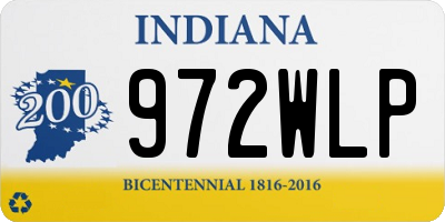 IN license plate 972WLP