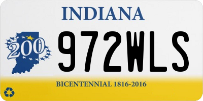 IN license plate 972WLS