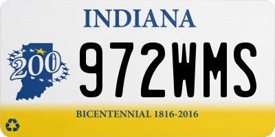 IN license plate 972WMS