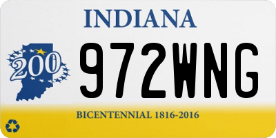 IN license plate 972WNG