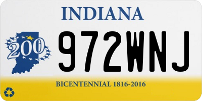 IN license plate 972WNJ