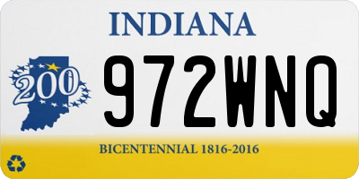 IN license plate 972WNQ