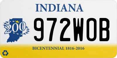 IN license plate 972WOB