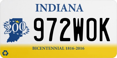 IN license plate 972WOK