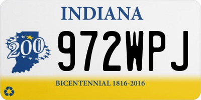 IN license plate 972WPJ