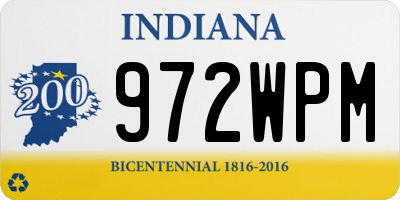 IN license plate 972WPM
