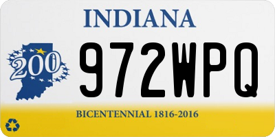 IN license plate 972WPQ