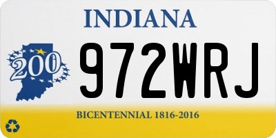IN license plate 972WRJ