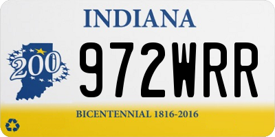 IN license plate 972WRR