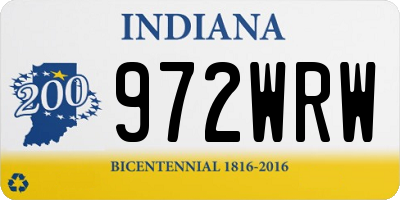 IN license plate 972WRW