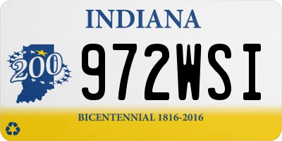 IN license plate 972WSI