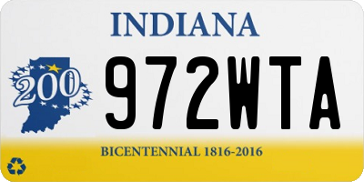IN license plate 972WTA
