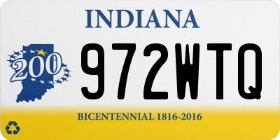 IN license plate 972WTQ
