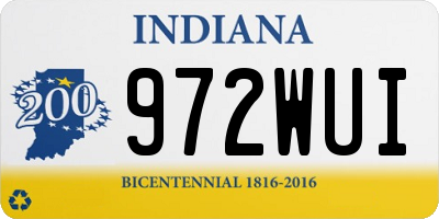 IN license plate 972WUI