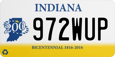 IN license plate 972WUP