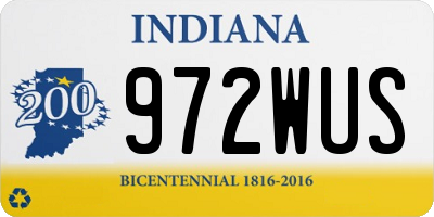 IN license plate 972WUS