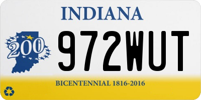 IN license plate 972WUT