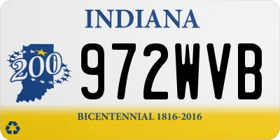 IN license plate 972WVB